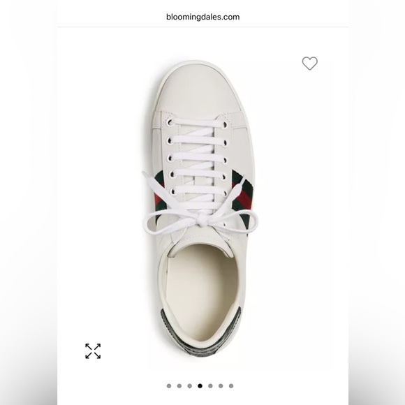 GUCCI WOMENS ACE LOWTOP SNEAKER- EU 37 1/2 - Picture 3 of 10